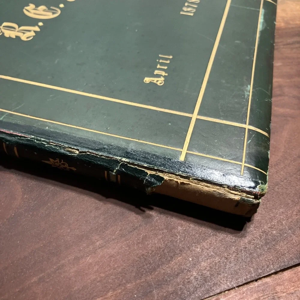 Vintage 1878 Testimonial Book Robert Evan Roberts Bedford County Prison England
